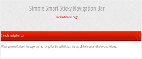 افزایش کاربردپذیری سایت- Sticky navigation bar